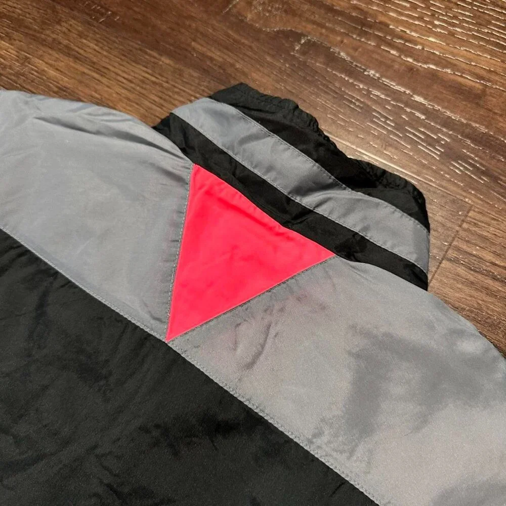 VINTAGE 90s NIKE Windbreaker Vest Black Pink Neon - Medium - Picture 4 of 6